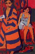 Ernst Ludwig Kirchner Self Portrait with Model oil